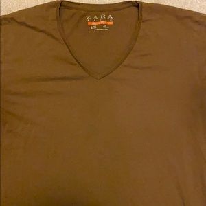 Zara Women’s Brown T-shirt Size L